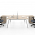 Составной стол на 2 рабочих места с приставными тумбами 4 ящика (меламиновые аутлеты) AR2TPM148N072 на Office-mebel.ru 3