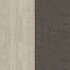 Стол с опорной тумбой и металлической опорой, левый Z-418л - дуб галифакс белый-бетон чикаго