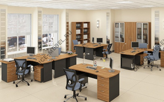 Статус - Офисная мебель для персонала темного декора из материала Рогожка темного декора из материала Рогожка на Office-mebel.ru