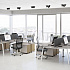 Рабочая станция со столами эргономичными "Техно"на металлокаркасе DUE (2х1400) А4 Б2 063-2 БП на Office-mebel.ru 4