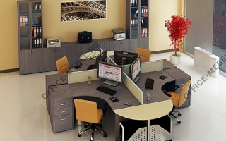 Система-М - Офисная мебель для персонала темного декора из материала ЛДСП темного декора из материала ЛДСП на Office-mebel.ru