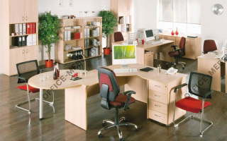 Формула - Офисная мебель для персонала темного декора из материала ЛДСП темного декора из материала ЛДСП на Office-mebel.ru