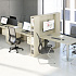 Рабочая станция со столами эргономичными "Техно" на металлокаркасе UNO (2х1200) А4 Б1 186 БП на Office-mebel.ru 11