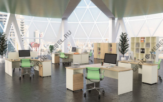 Rio Base - Офисная мебель для персонала светлого декора из материала Рогожка светлого декора из материала Рогожка на Office-mebel.ru
