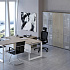 Шкаф высокий широкий (2 средних фасада ЛДСП + 2 низких фасада стекло в раме) O.ST-1.7R на Office-mebel.ru 3
