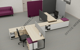 Подушки - Офисная мебель для персонала серого цвета из материала МДФ серого цвета из материала МДФ на Office-mebel.ru