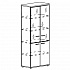 Шкаф для документов со стеклянными дверьми в алюминиевой рамке (задняя стенка ДСП) А4 9390 БП на Office-mebel.ru 1
