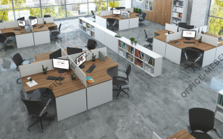Tess Wood - Офисная мебель для персонала серого цвета из материала МДФ серого цвета из материала МДФ на Office-mebel.ru