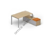 Рабочий стол на опорной тумб LVRU17.1408-1-R/L на Office-mebel.ru
