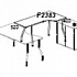 Приставка-стол с фигурной столешницей (правый, изогнутые металлические ноги) Fansy F2383 на Office-mebel.ru 1