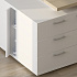 Шкаф для документов (2 белые матовые стеклянные двери, 2 полки, ручки - хром) EMMS564BL на Office-mebel.ru 7