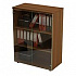 Шкаф для документов средний со стеклянными прозрачными дверями ПФ 969 на Office-mebel.ru 1