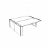 Двойной стол с боковым пьедесталом DK206BIT на Office-mebel.ru 1