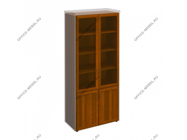 Шкаф книжный со стеклянными дверьми в рамке МТ 379  на Office-mebel.ru