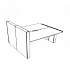 Двойной стол с высоким боковым пьедесталом DK126BAIC на Office-mebel.ru 1