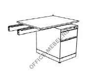 Обратный стол с 1 выдвижным ящиком и подставкой для столов без центральной балки PA2086B2 на Office-mebel.ru