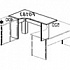 Приставка-стол с фигурной столешницей (левый) Karstula F0184 на Office-mebel.ru 1