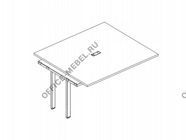 Секция стола для переговоров на металлокаркасе UNO А4 Б1 132-1 БП на Office-mebel.ru