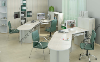 Партнер - Офисная мебель для персонала серого цвета из материала ЛДСП серого цвета из материала ЛДСП на Office-mebel.ru