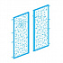 Комплект дверей стеклянных в алюминевой раме VN633.2 на Office-mebel.ru 1
