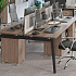 Проходной наборный элемент переговорного стола, опоры - массив дерева OW.NPRG-4 на Office-mebel.ru 2
