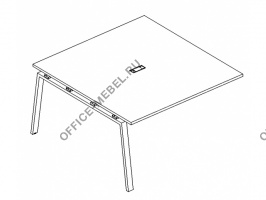 Секция стола для переговоров на металлокаркасе TRE А4 Б3 132-1 БП на Office-mebel.ru
