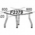 Приставка-стол фигурная (левый, изогнутые металлические ноги) Fansy F2380 на Office-mebel.ru 1
