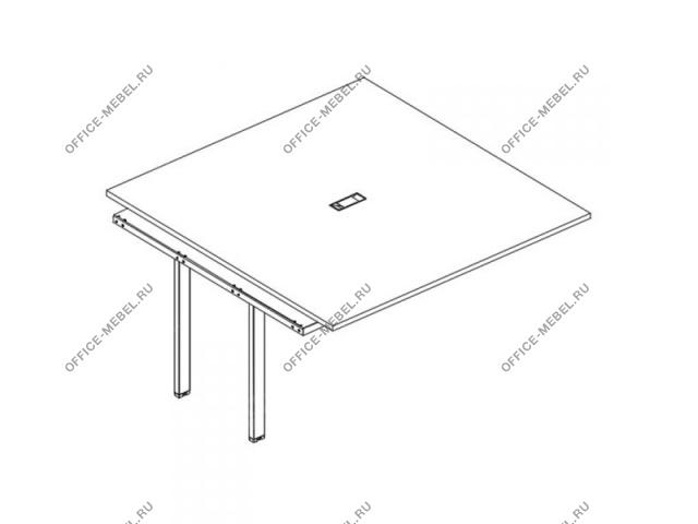 Секция стола для переговоров на металлокаркасе TRE А4 Б3 134-1 БП на Office-mebel.ru
