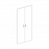 Двери высокие для шкафа х21, х49, х43 (компл. 2 шт.) х26 на Office-mebel.ru 1
