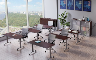 Mobile system - Офисная мебель для персонала серого цвета из материала Рогожка серого цвета из материала Рогожка на Office-mebel.ru