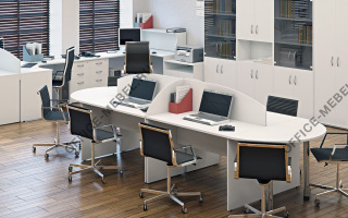 Riva - Офисная мебель для персонала серого цвета из материала ЛДСП серого цвета из материала ЛДСП на Office-mebel.ru