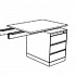 Обратный стол с балкой для электрификации с 3 выдвижными ящиками PA1086B3 на Office-mebel.ru 1