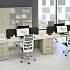 Рабочая станция со столами эргономичными "Техно" на металлокаркасе UNO (4х1400) А4 Б1 187-2 БП на Office-mebel.ru 8