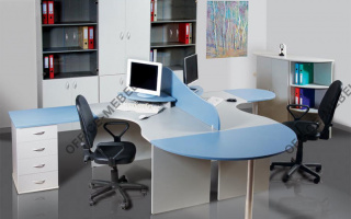 Эдем-2 - Офисная мебель для персонала серого цвета из материала Рогожка серого цвета из материала Рогожка на Office-mebel.ru
