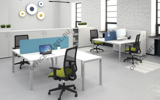 Strike - Офисная мебель для персонала серого цвета из материала МДФ серого цвета из материала МДФ на Office-mebel.ru