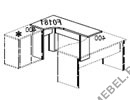 Приставка-стол с фигурной столешницей (левый) Karstula F0182 на Office-mebel.ru