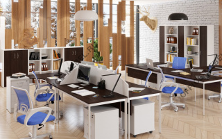 Имаго-С - Офисная мебель для персонала светлого декора из материала ЛДСП светлого декора из материала ЛДСП на Office-mebel.ru