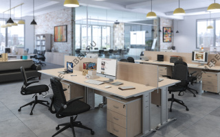 Swift - Офисная мебель для персонала серого цвета из материала МДФ серого цвета из материала МДФ на Office-mebel.ru
