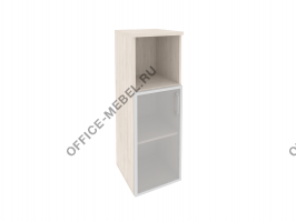 Шкаф средний узкий лев/прав (1 низкий фасад стекло в раме) O.SU-2.2R(L)/(R) на Office-mebel.ru