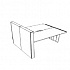 Двойной стол с высоким боковым пьедесталом DK166BAIT на Office-mebel.ru 1