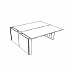 Двойной стол с боковым пьедесталом DK166BT на Office-mebel.ru 1