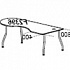 Стол рабочий интерактивный (левый, боковой брифинг, изогнутые металлические ноги) Fansy F2396 на Office-mebel.ru 1
