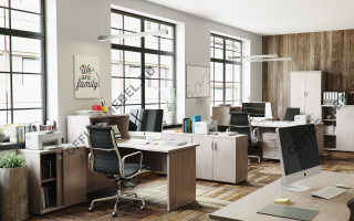 Компакт - Офисная мебель для персонала цветных вставок цветных вставок на Office-mebel.ru