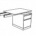 Обратный стол с балкой для электрификации с 1 выдвижным ящиком PA1086B2 на Office-mebel.ru 1