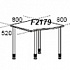 Приставка-стол фигурная (правый, телескопические металлические опоры) Periscope F2179 на Office-mebel.ru 1