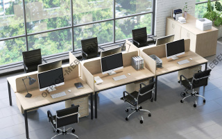 Slim System - Офисная мебель для персонала серого цвета из материала ЛДСП серого цвета из материала ЛДСП на Office-mebel.ru