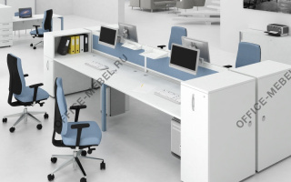 Polo - Офисная мебель для персонала серого цвета из материала МДФ серого цвета из материала МДФ на Office-mebel.ru