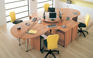 Авантаж - Офисная мебель для персонала серого цвета из материала МДФ серого цвета из материала МДФ на Office-mebel.ru