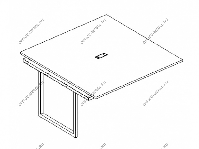 Секция стола для переговоров на металлокаркасе QUATTRO А4 Б4 136-1 БП на Office-mebel.ru