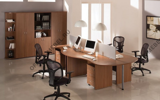 Этюд - Офисная мебель для персонала серого цвета из материала ЛДСП серого цвета из материала ЛДСП на Office-mebel.ru